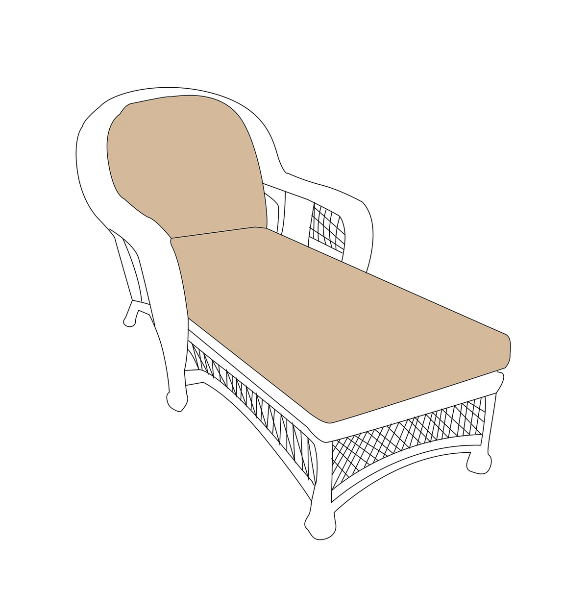 North Cape St. Lucia Chaise Replacement Cushions | ZIPCushions