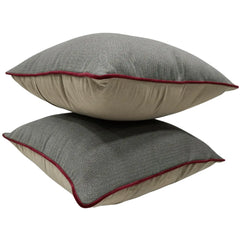 Elegant Dual-Tone Chenille Pillow Covers (22×22, Set of 2) - Hover Image