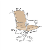 OW Lee San Cristobal Swivel Dining Chair Replacement Cushions