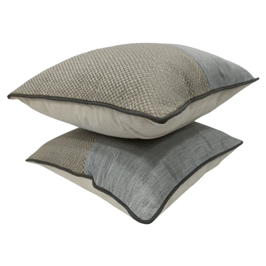 Textured Taupe & Soft Gray Pillow Covers | ZIPCushions
