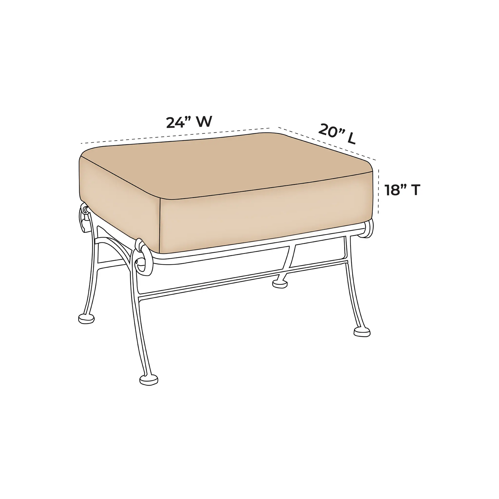 OW Lee Silana Ottoman Replacement Cushions |  ZIPCushions