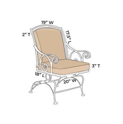 OW Lee Silana Coil Spring Dining Chair Replacement Cushions