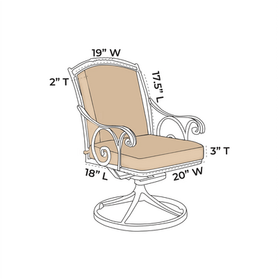 OW Lee Silana Swivel Dining Chair Replacement Cushions