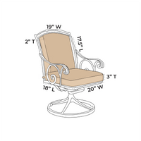 OW Lee Silana Swivel Dining Chair Replacement Cushions