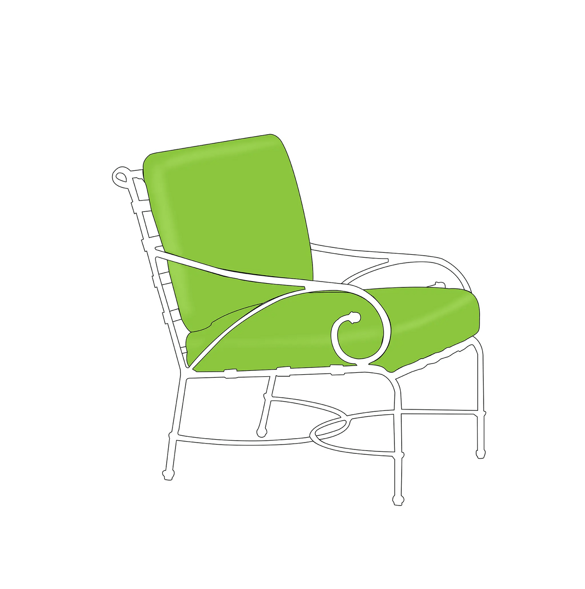 Brown Jordan Venetian Lounge Chair Replacement Cushions(Seat & Back) | ZIPCushions