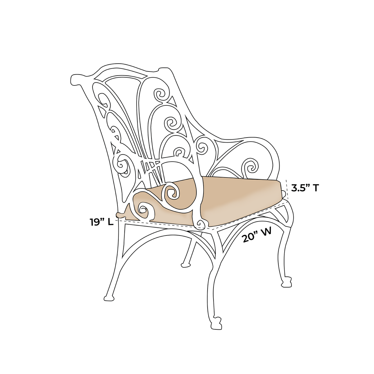 OW Lee Ashbury Dining Chair Replacement Cushions