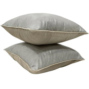 Luxurious Two-Tone Faux Leather & Chenille Pillow Covers (22×22, Set of 2) | ZIPCushions
