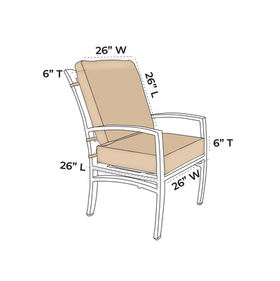 OW Lee Sol Replacement Plush Comfort High Back Lounge Chair Cushion