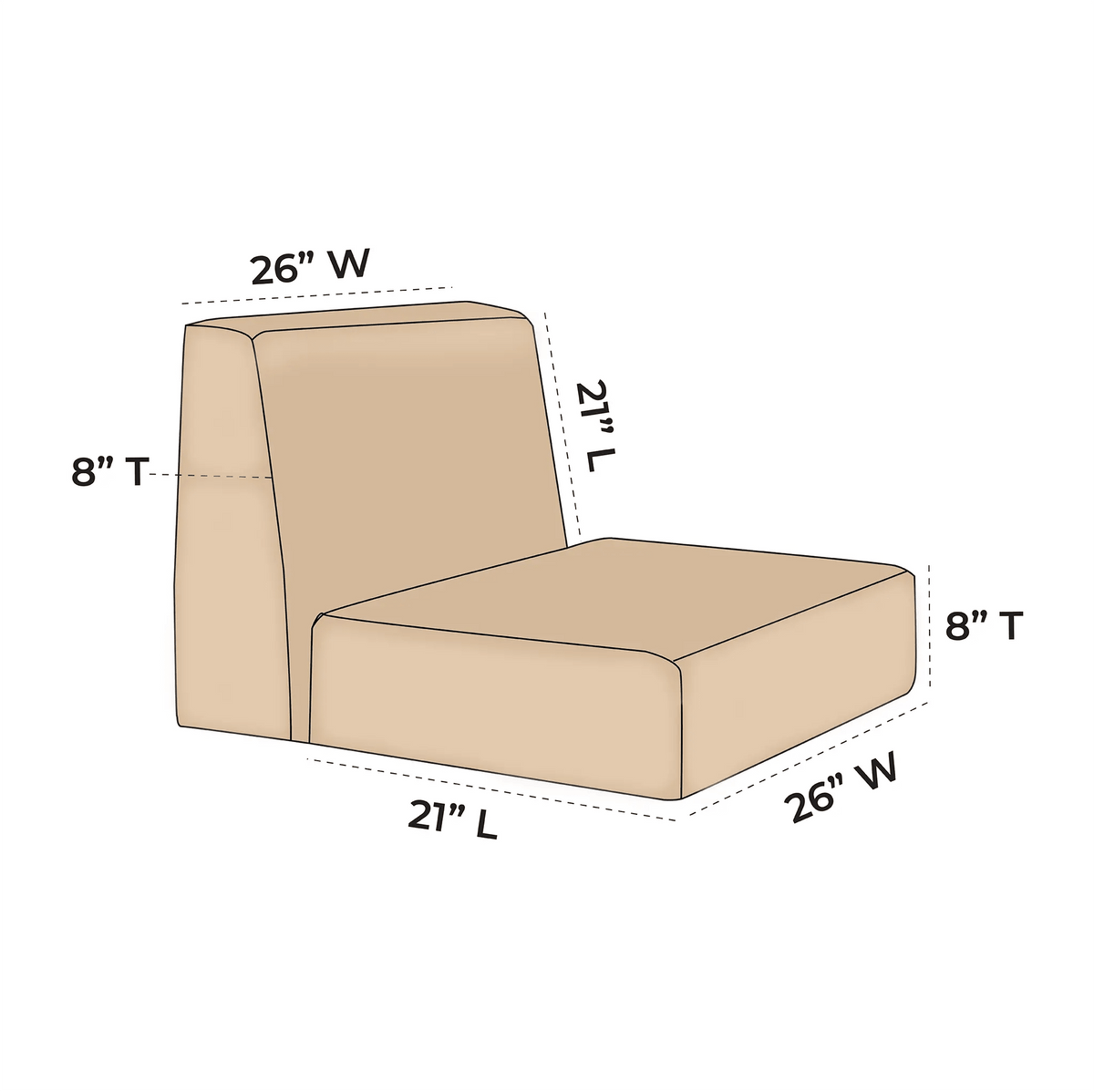 OW Lee Studio Replacement Lounge / Sectional Cushions |  ZIPCushions