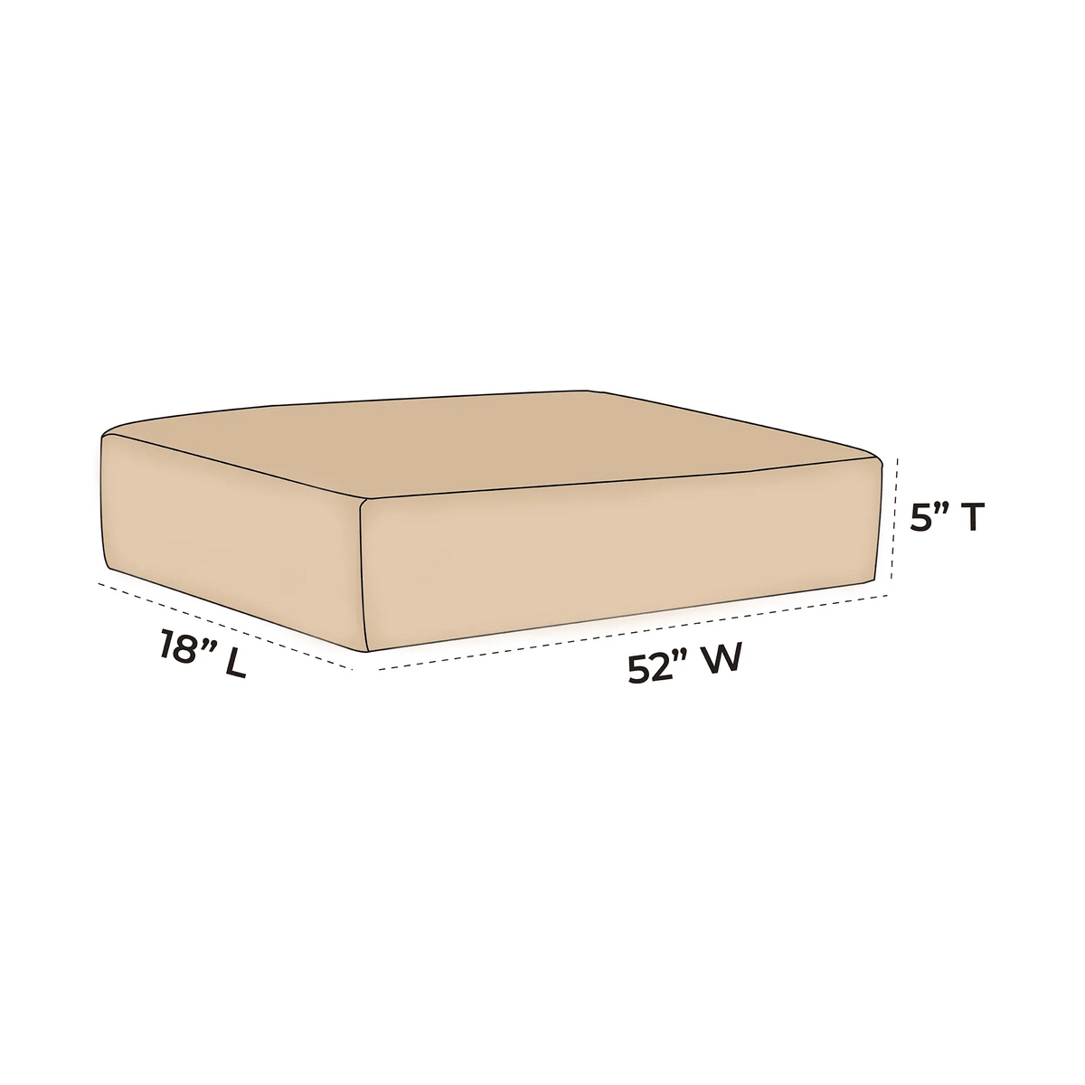OW Lee Studio Replacement Bench Cushion |  ZIPCushions