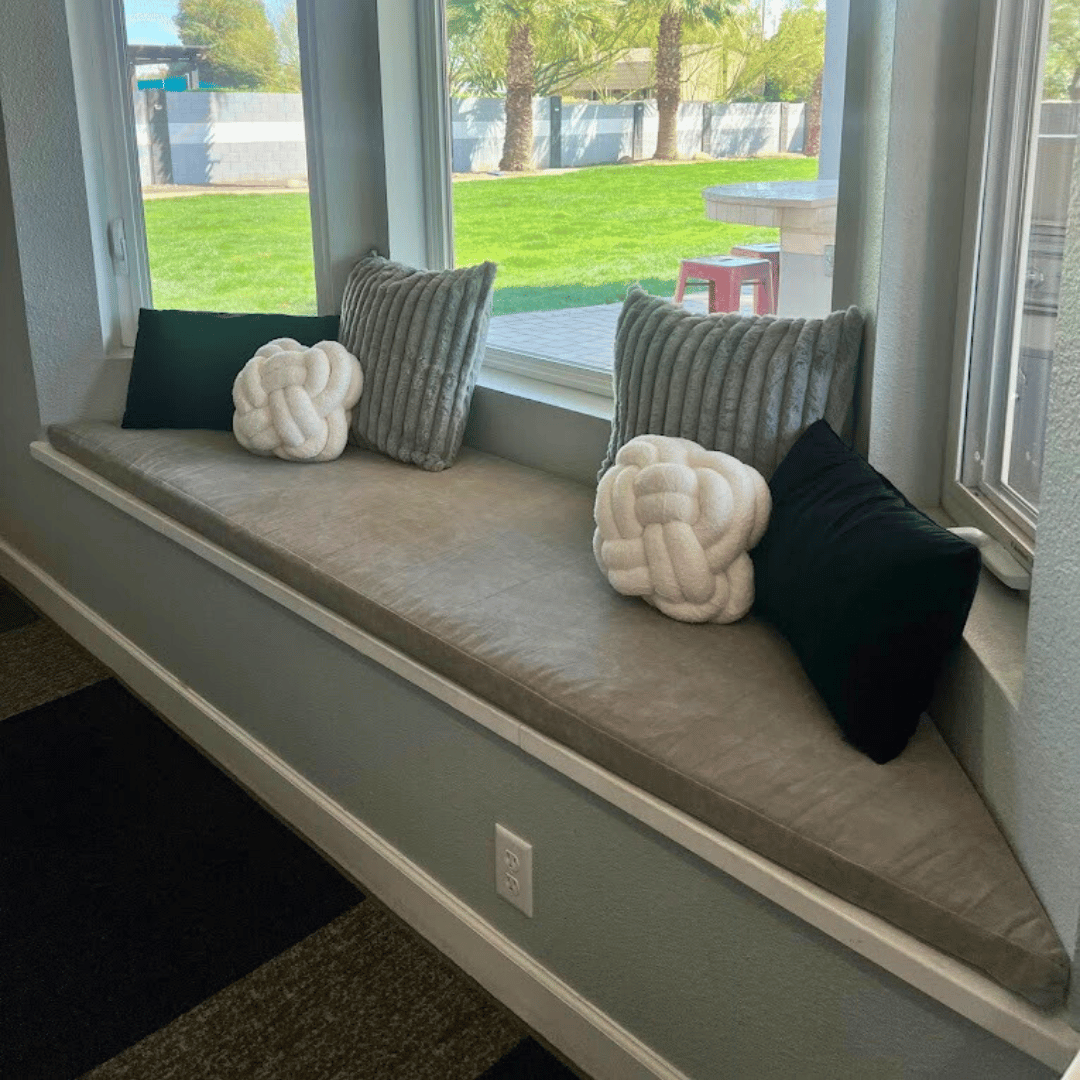 custom made window seat cushion