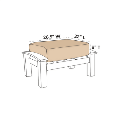 OW Lee Tamarack Ottoman Replacement Cushions