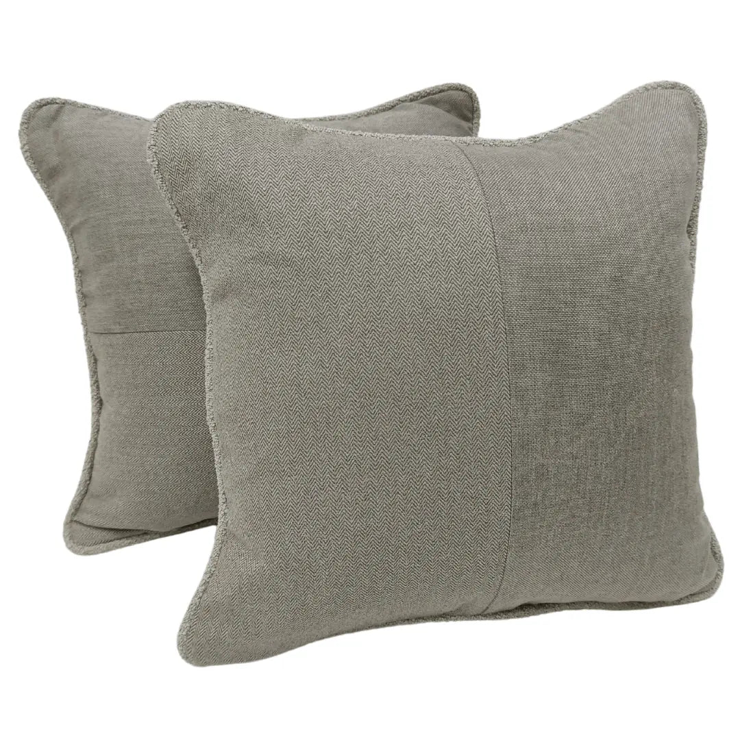 Neutral-Toned Textured Pillow Covers (16x16, Set of 2) | ZIPCushions