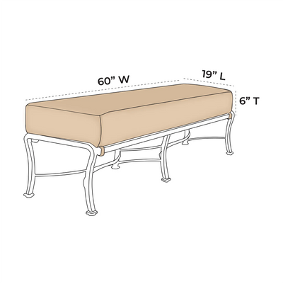 OW Lee Viento Replacement Cushion For Double Ottoman