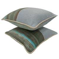 Textured Stripe Accent Pillow Covers (16x16, Set of 2)