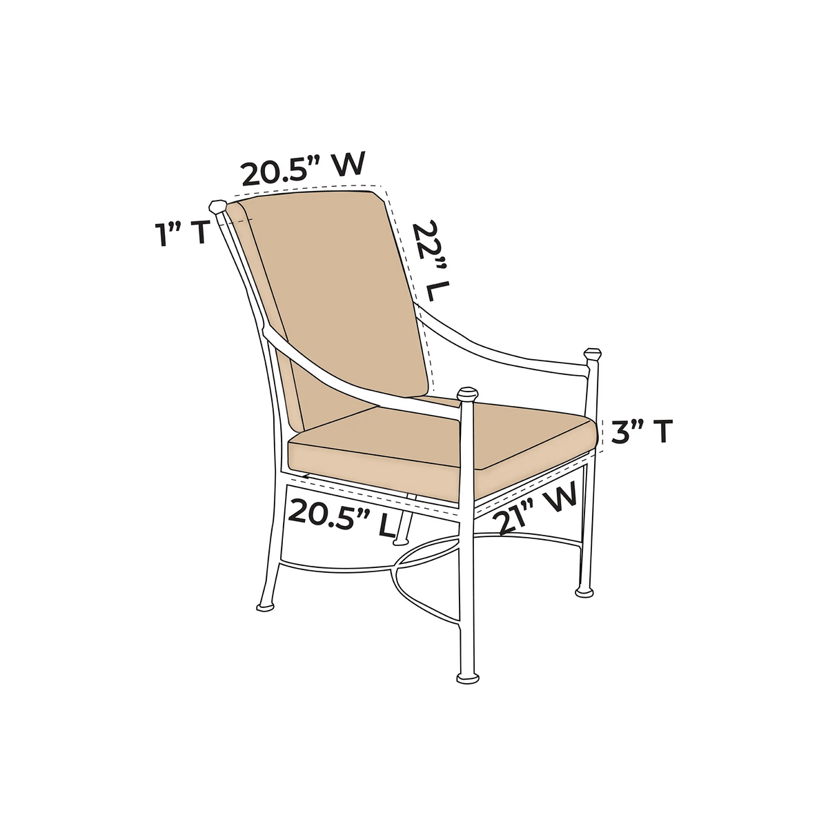 OW Lee Vista Dining Chair Replacement Cushions | ZIPCushions