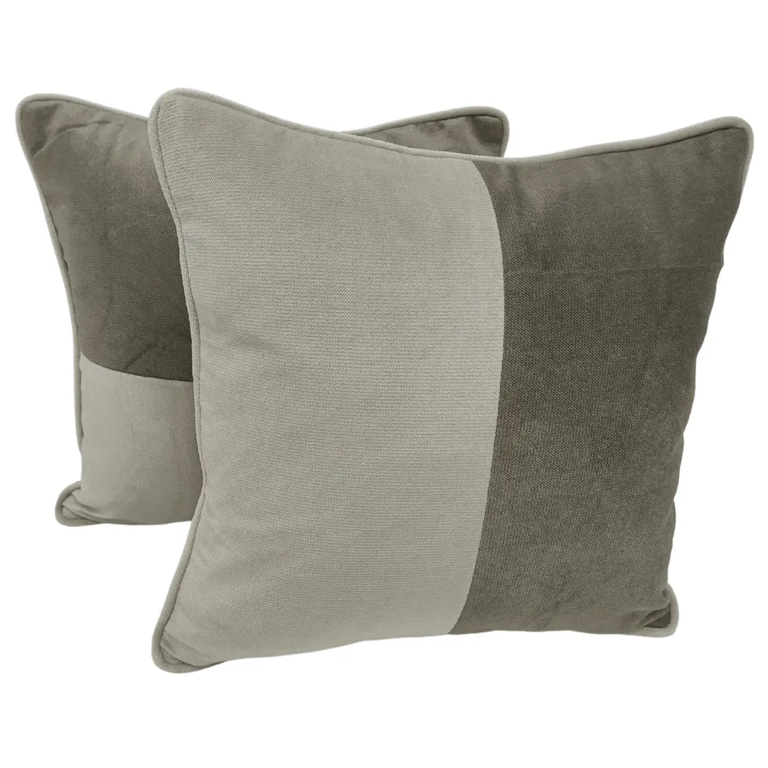 Elegant Two-Tone Accent Pillow Covers (16x16, Set of 2) | ZIPCushions