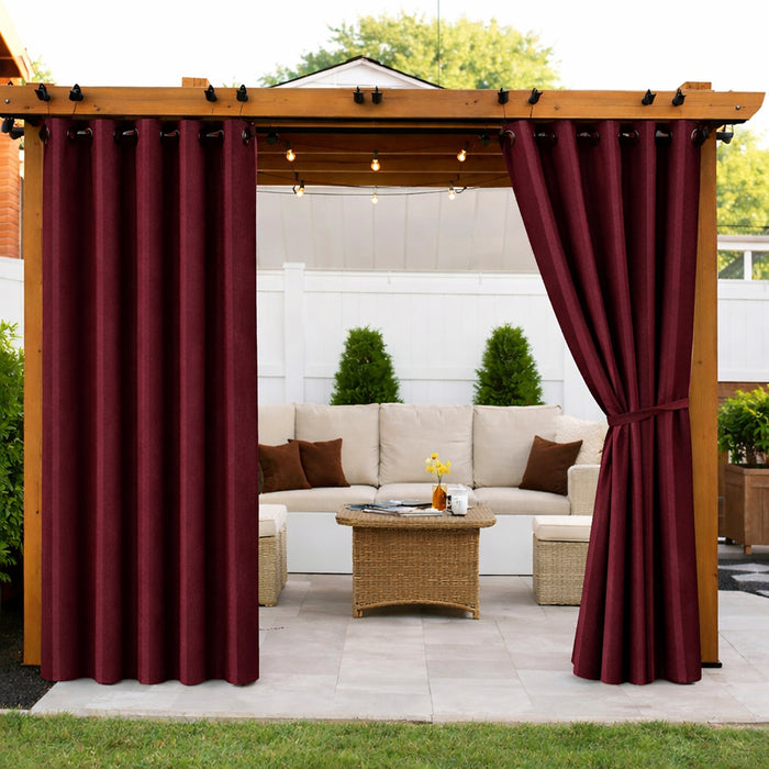Sunbrella Natte Carmine Curtain - Image 3 | ZIPCushions