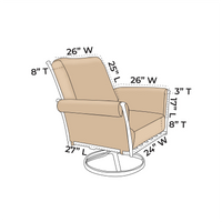 OW Lee Vista Swivel Rocker Lounge Chair Replacement Cushions