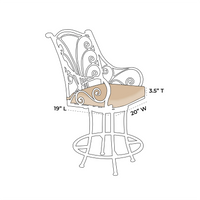 OW Lee Ashbury Swivel Counter Stool Replacement Cushions