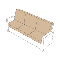 North Cape Wicker Cabo Sofa Cushions (6 Cushions)