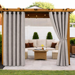 Sunbrella Natte Graumel Chalk Curtain - alternate view
