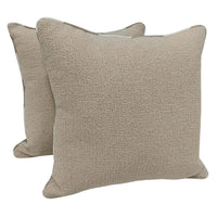 Textured Beige Pillow Covers (16x16, Set of 2)