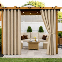 Sunbrella Natte Heather Chalk Curtain