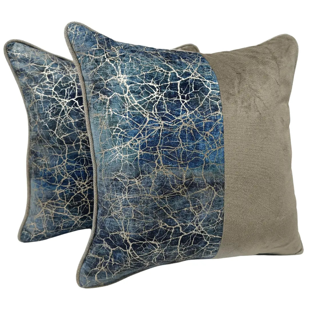 Artistic Indoor Pillow Covers with Metallic Accents (16x16, Set of 2) | ZIPCushions