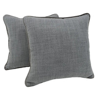 Elegant Gray Indoor Pillow Covers (16x16, Set of 2)