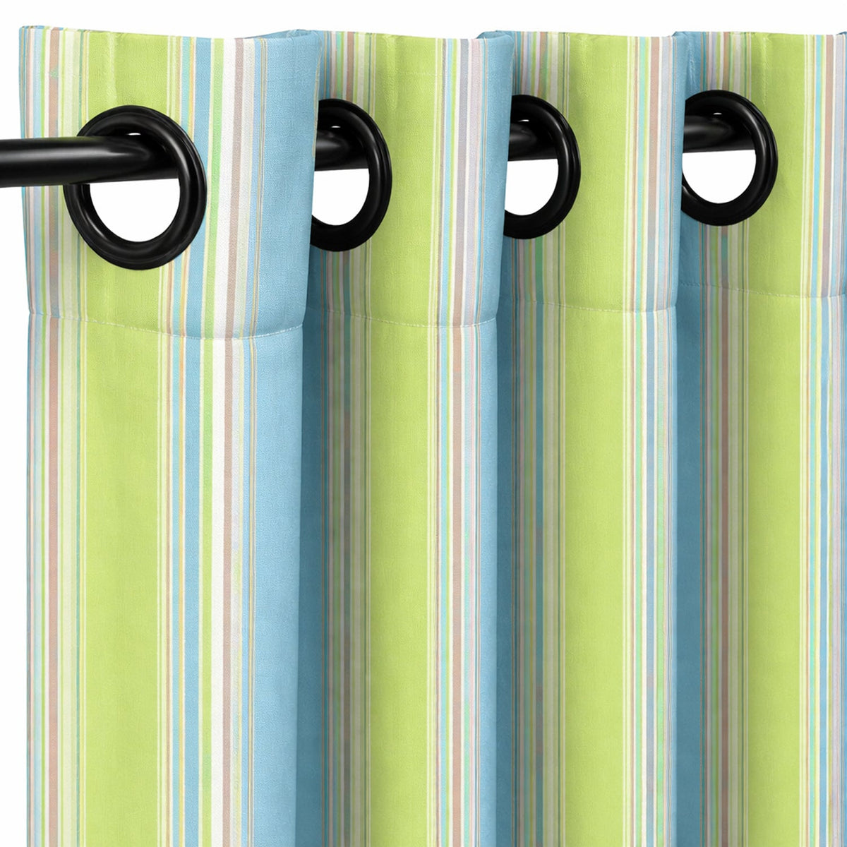 Sunbrella Bravada Limelite Curtain - Image 2 | ZIPCushions - view 4