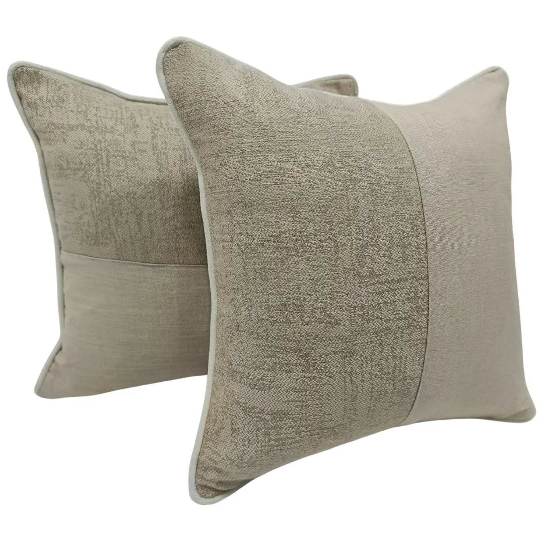 Cozy Beige Pillow Covers (16x16, Set of 2) | ZIPCushions