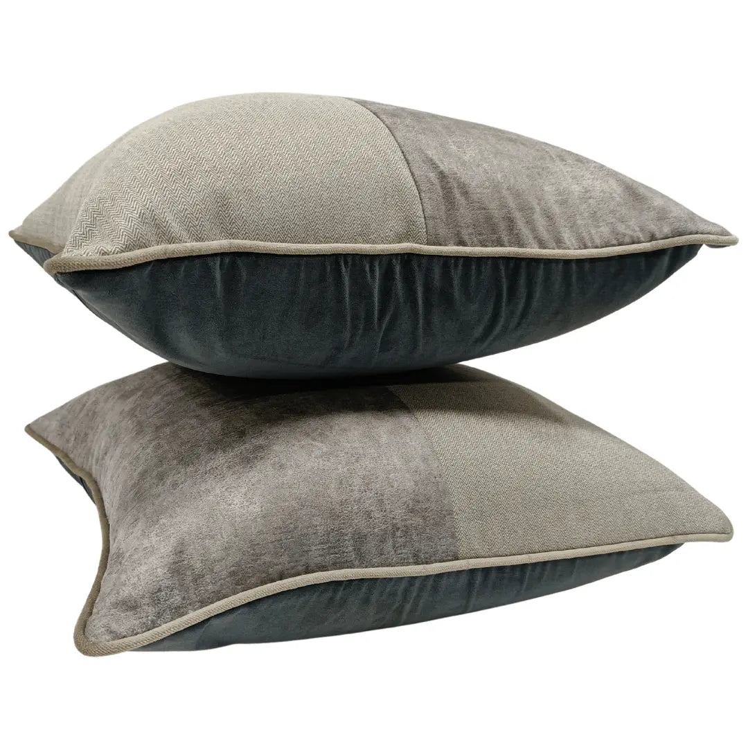 Elegant Dual-Tone Accent Pillow Covers (22×22, Set of 2) | ZIPCushions - view 2