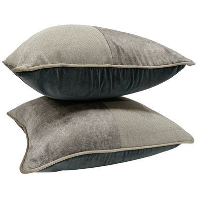 Elegant Dual-Tone Accent Pillow Covers (22×22, Set of 2) - Alternate image