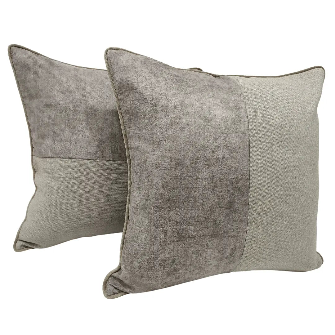 Elegant Dual-Tone Accent Pillow Covers (22×22, Set of 2) | ZIPCushions