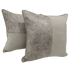 Elegant Dual-Tone Accent Pillow Covers (22×22, Set of 2)