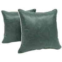 Sophisticated Leather- Like Texture Indoor Pillows (16x16, Set of 2)