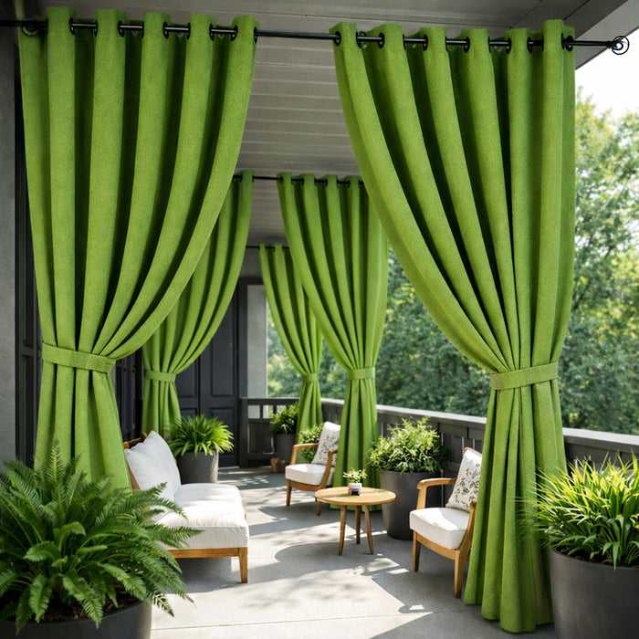 Sunbrella Spectrum Cilantro Curtain - Image 3 | ZIPCushions