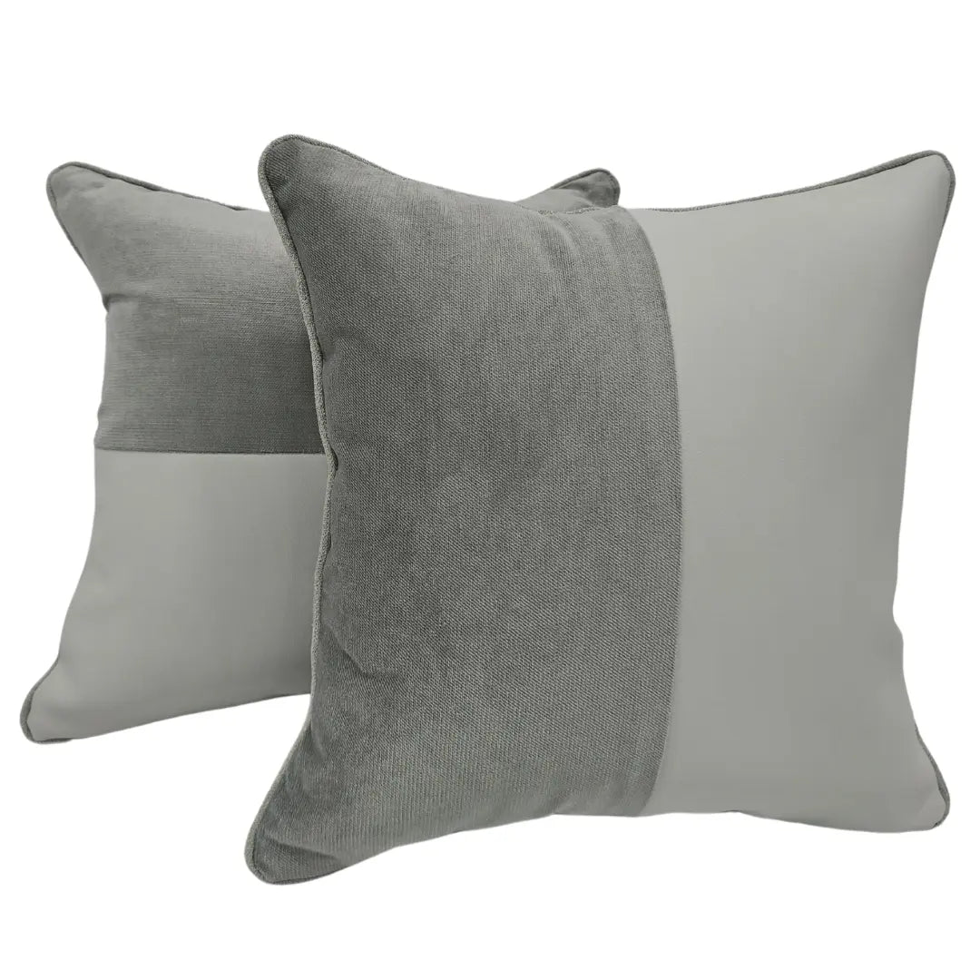 Sleek Duo-Tone Indoor Pillow Covers (16×16, Set of 2) | ZIPCushions