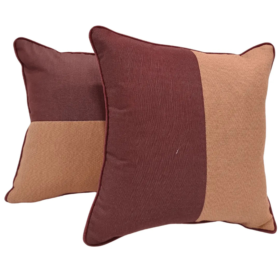 Rustic Elegance Two-Tone Pillow Covers | ZIPCushions