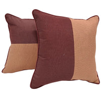 Rustic Elegance Two-Tone Pillow Covers