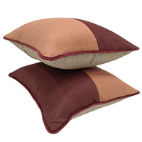 Rustic Elegance Two-Tone Pillow Covers