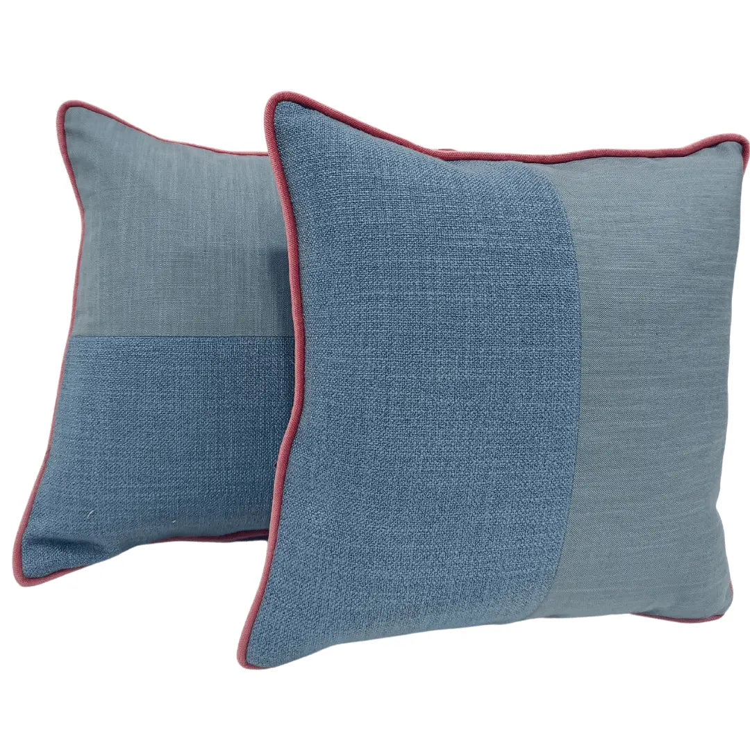 Serene Blue Contrast Pillow Covers | ZIPCushions