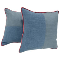 Serene Blue Contrast Pillow Covers