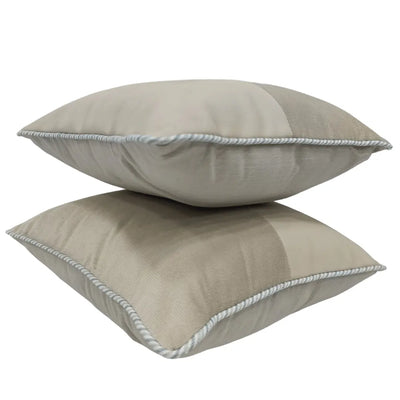Soft Neutrals Two-Tone Indoor Pillow Covers (16x16, Set of 2) - Alternate image