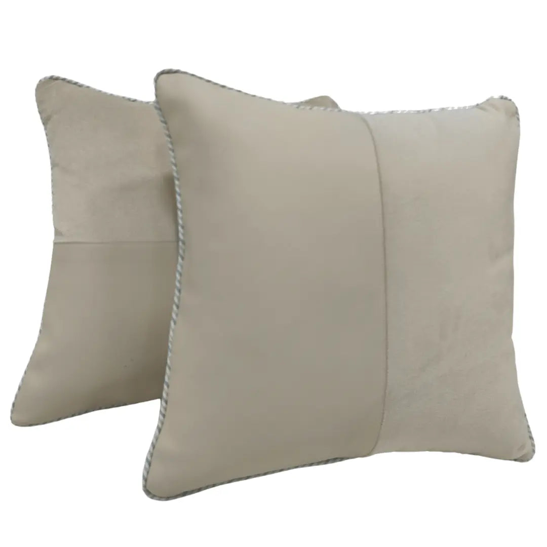 Soft Neutrals Two-Tone Indoor Pillow Covers (16x16, Set of 2) | ZIPCushions