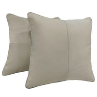 Soft Neutrals Two-Tone Indoor Pillow Covers (16x16, Set of 2)