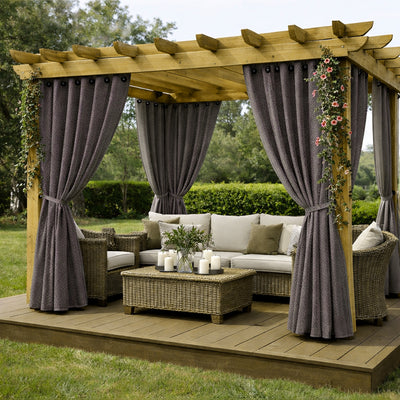 Sunbrella Speclium Graphite Curtain - alternate view