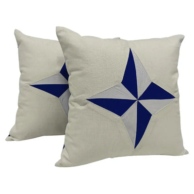 Decorative Star Pattern Indoor Pillow Covers (16×16, Set of 2)