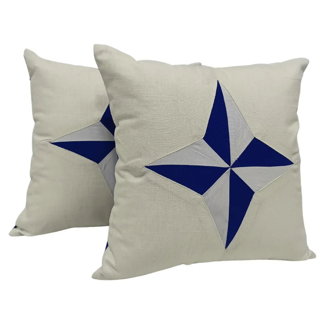 Decorative Star Pattern Indoor Pillow Covers (16×16, Set of 2) | ZIPCushions